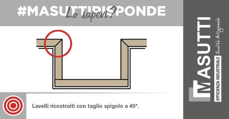 Lavelli ricostruiti con taglio spigolo a 45