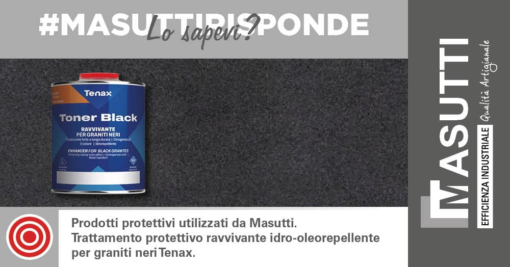 Prodotti utilizzati da Masutti ravvivante x graniti neri Tenax