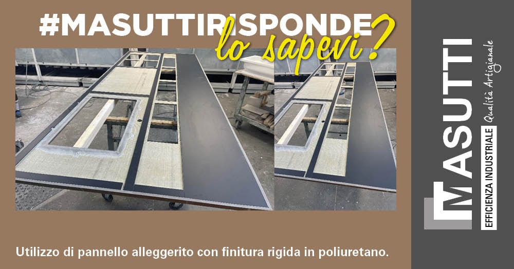 Utilizzo di pannello alleggerito con finitura rigida in poliuretano
